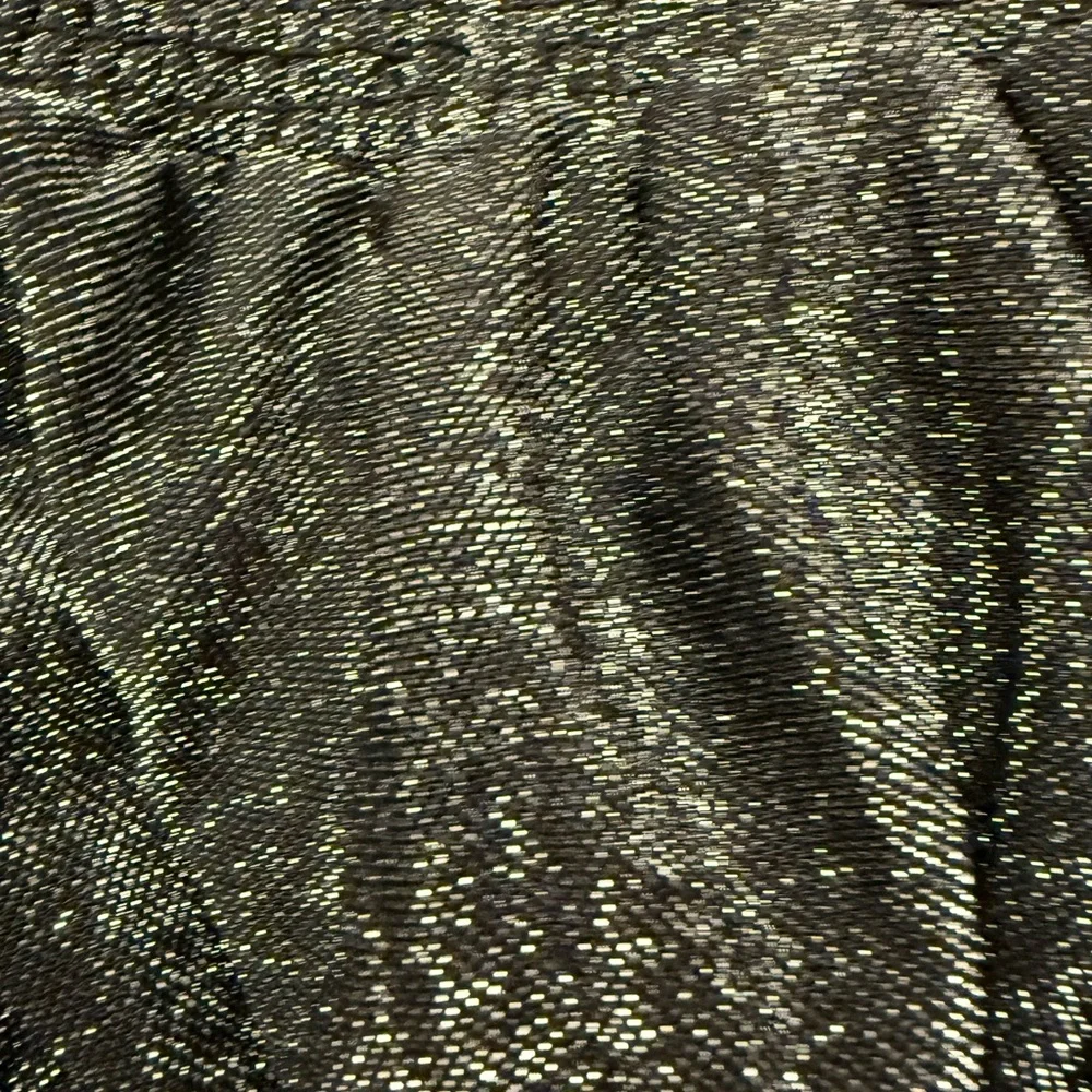 NWT Ramy Brook Pleated Athena Pants Black with Silver Metallic Knit Wide-Leg - Picture 4 of 8